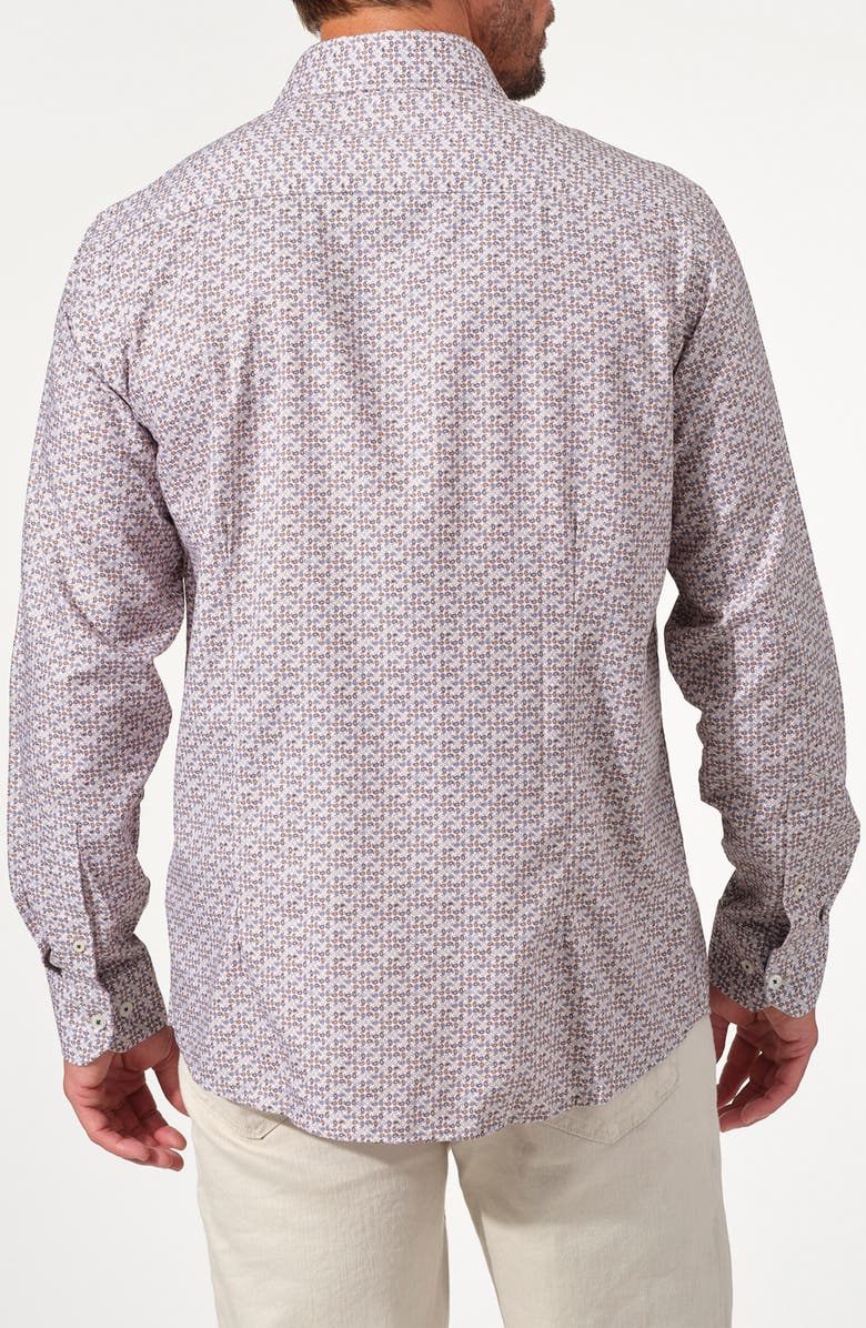 STUDIO GARNET LOS ANGELES Mosaic Cotton Button-Up Shirt, Alternate, color, Brown