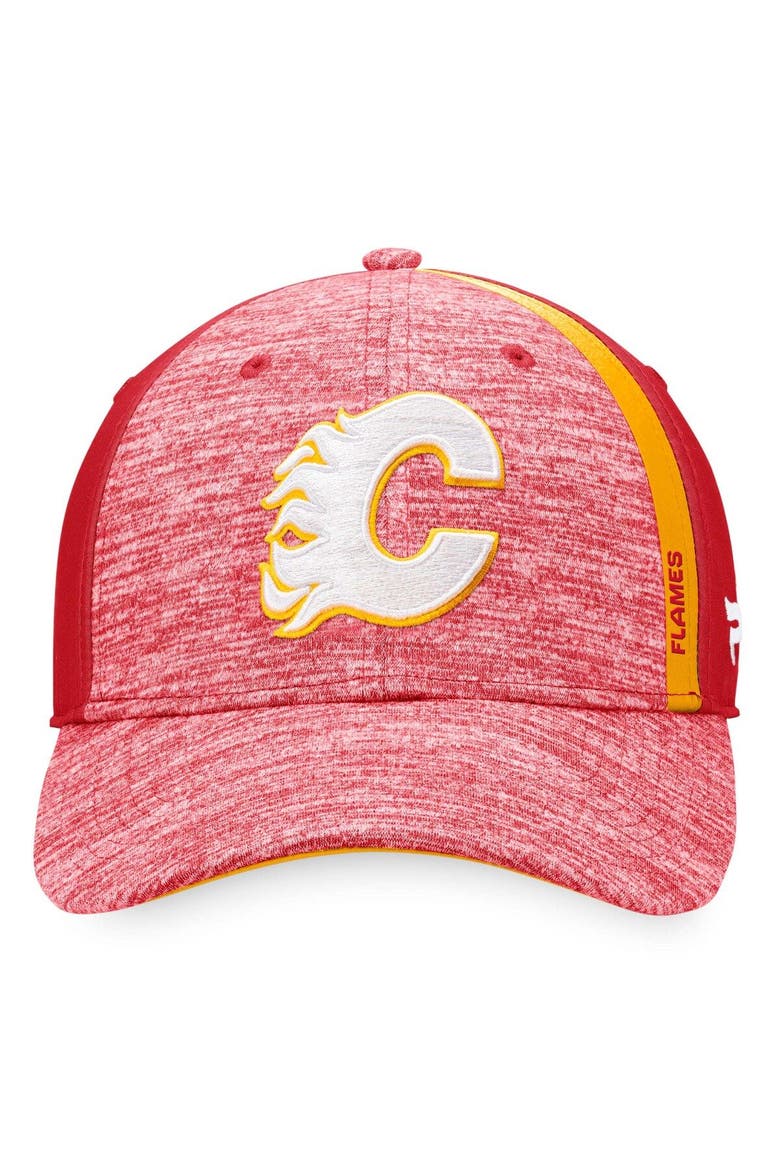 Men's Fanatics Branded Heather Red Calgary Flames Defender Flex Hat, Alternate, color, Red