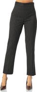 IVONNE Straight-Leg Striped Trousers