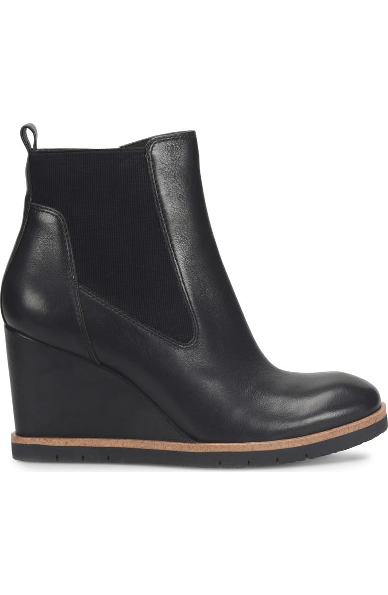 Söfft Monica Wedge Chelsea Boot, Alternate, color, Black
