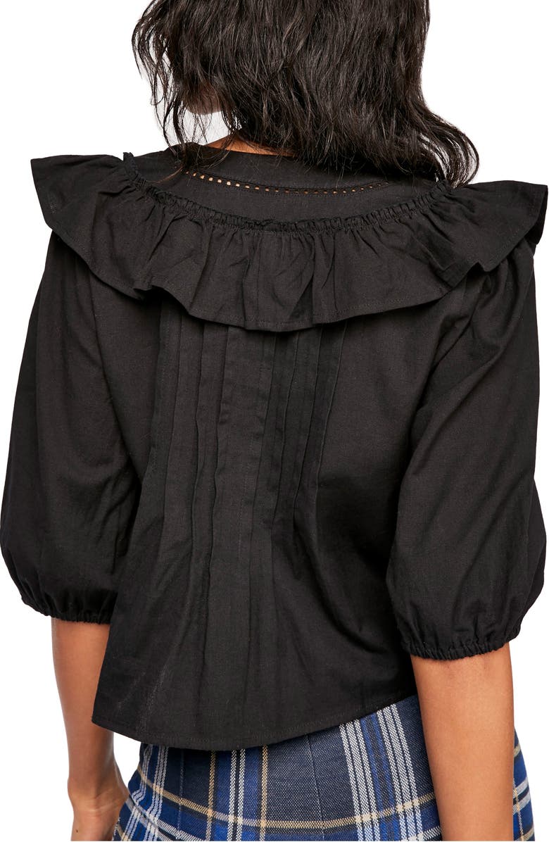 Free People Endless Summer by Free People Sylvia Cotton Ruffle Blouse, Alternate, color,
