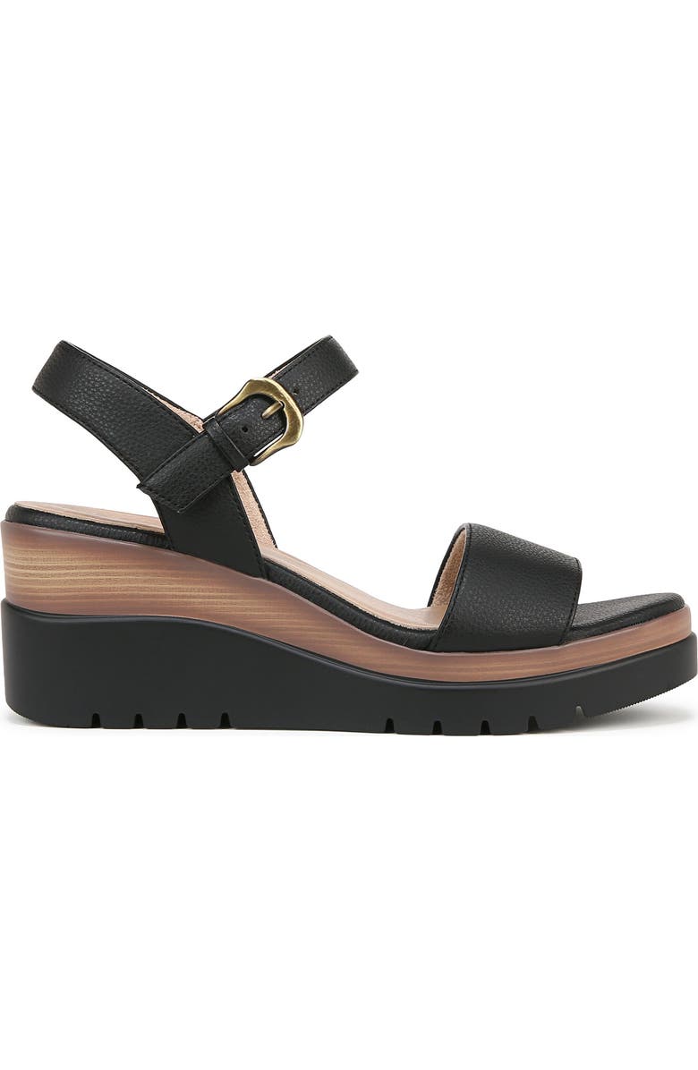 SOUL NATURALIZER Graciela Wedge Sandal, Alternate, color, Black Faux Leather