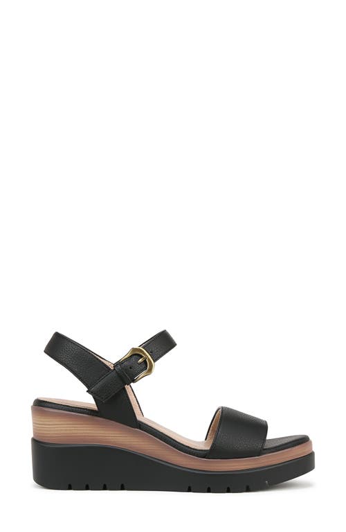 Soul Naturalizer Graciela Wedge Sandal In Black Faux Leather