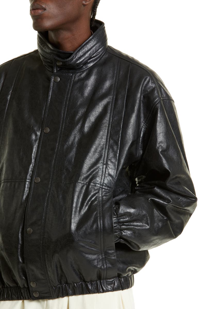 Lemaire Leather Blouson Jacket, Alternate, color, 