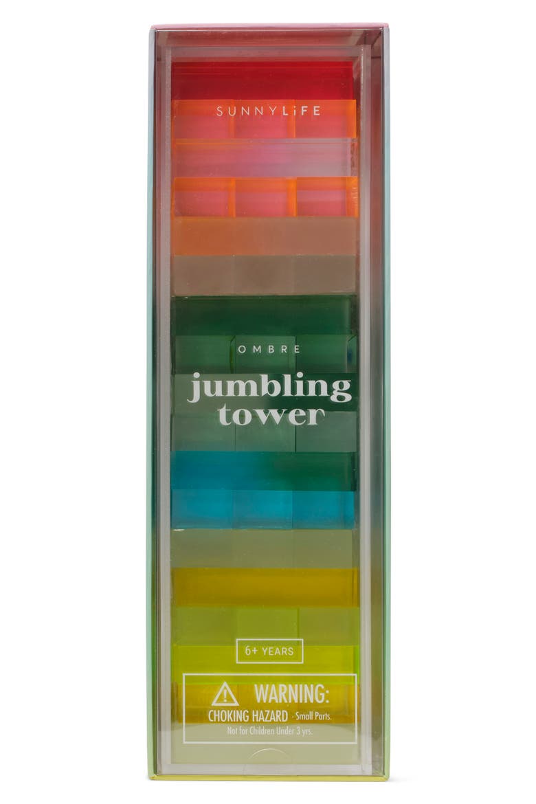 Lucite® Jumbling Tower, Alternate, color, SHERBET