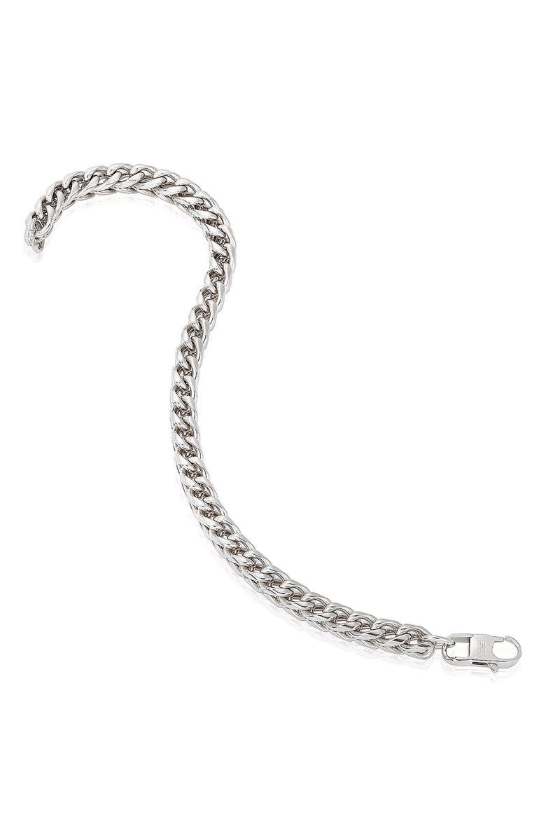 INVICTA Mens' 6mm Franco Chain Bracelet, Alternate, color, Silver