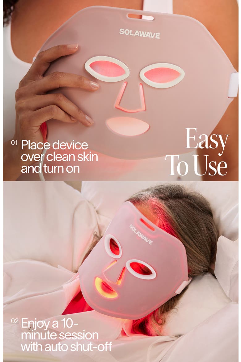 Wrinkle Retreat Light Therapy Face Mask, Alternate, color, PINK