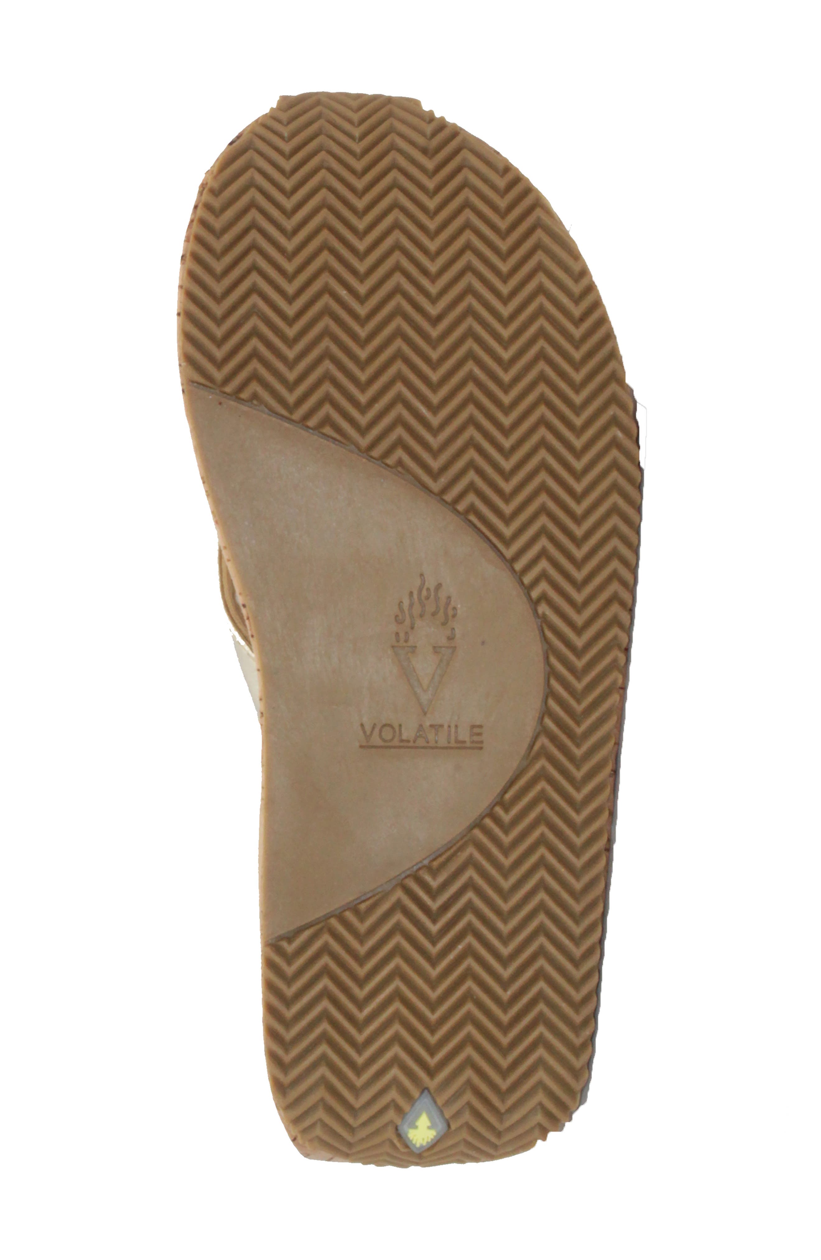 Volatile Neville Platform Flip Flop, Alternate, color, Gold Faux Leather