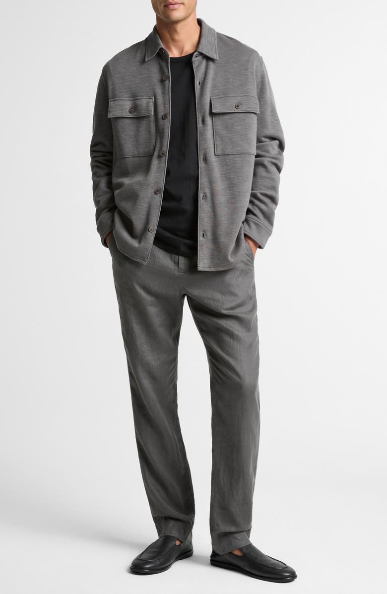 Vince Double Slub Shirt Jacket, Alternate, color, Slate