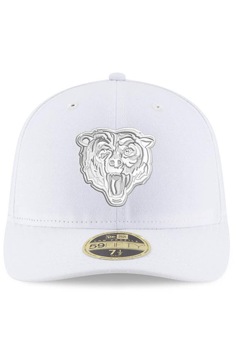 New Era Men's New Era Chicago Bears White on White Low Profile 59FIFTY Fitted Hat, Alternate, color,