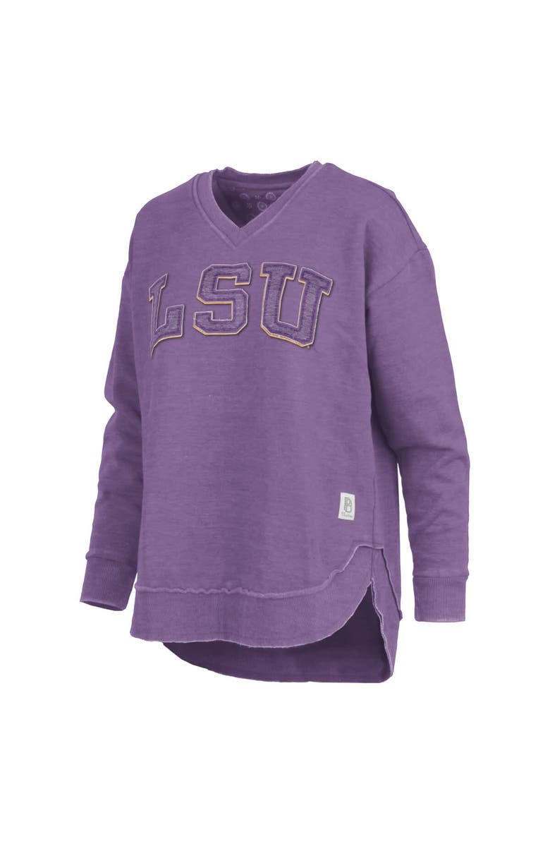 PRESSBOX Women's Pressbox Purple LSU Tigers Westin Poncho V-Neck Pullover Sweatshirt, Alternate, color, Purple