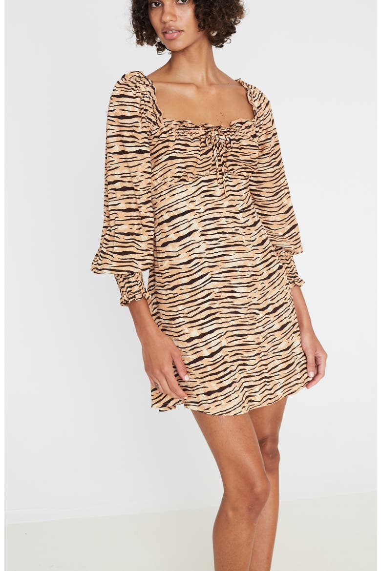 Ira Mini Dress, Alternate, color, WYLDIE ANIMAL PRINT