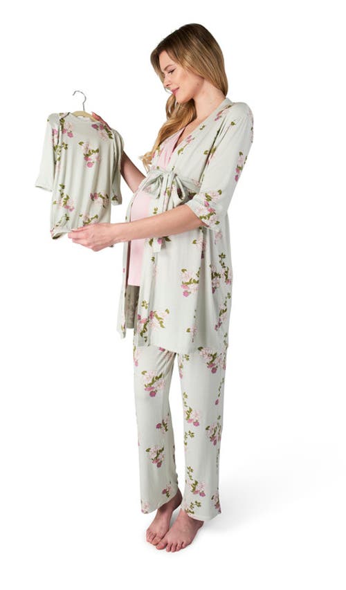 Everly Grey Women's  Analise During & After 5-piece Maternity/nursing Sleep Set In Gray