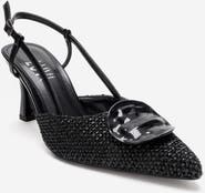 Prologue Shoes Levia Woven Pointed Toe Slingback Pump