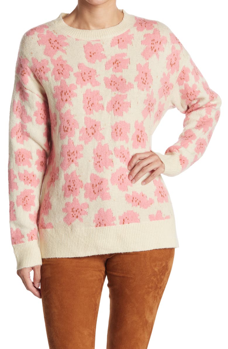 FRNCH Nikki Flower Print Sweater, Main, color,