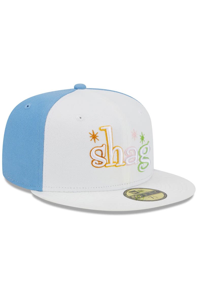 Men's New Era White Winston-Salem Dash Theme Nights Shags  59FIFTY Fitted Hat, Alternate, color, White