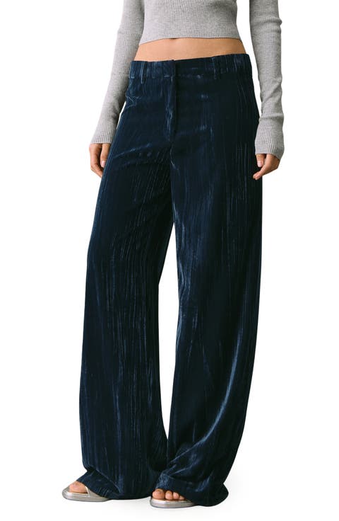 Straight Velvet Pants