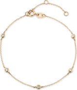Ana Luisa Solid Yellow Gold - Diamond Station Bracelet