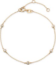 Ana Luisa Solid Yellow Gold - Diamond Station Bracelet