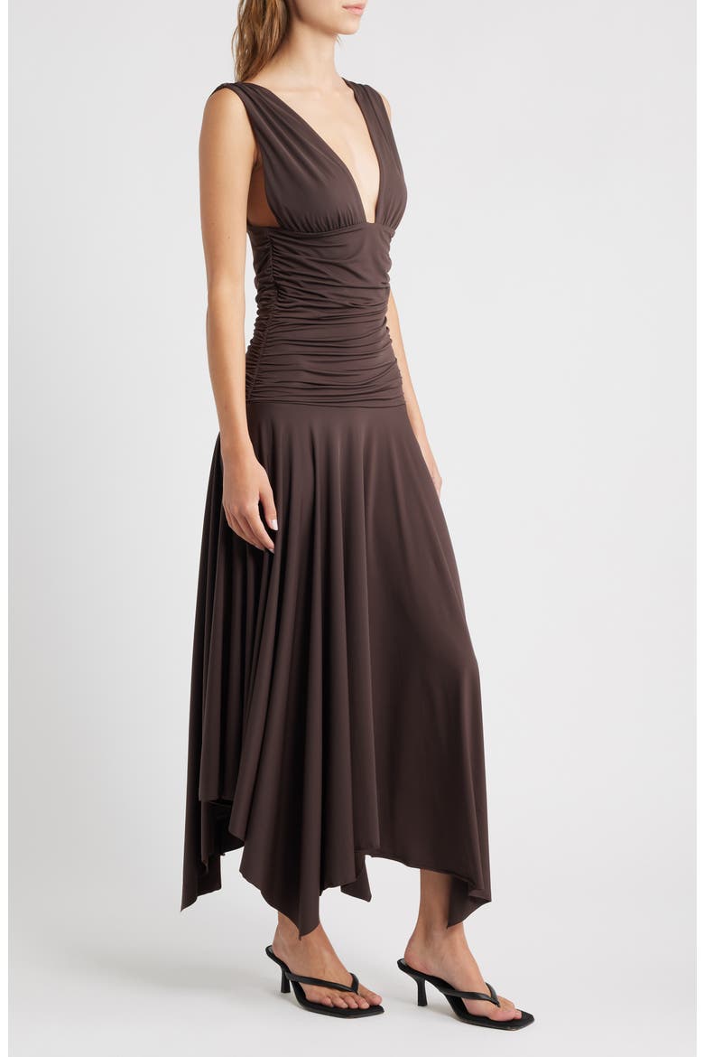 Myri Sleeveless Maxi Dress, Alternate, color, BROWN