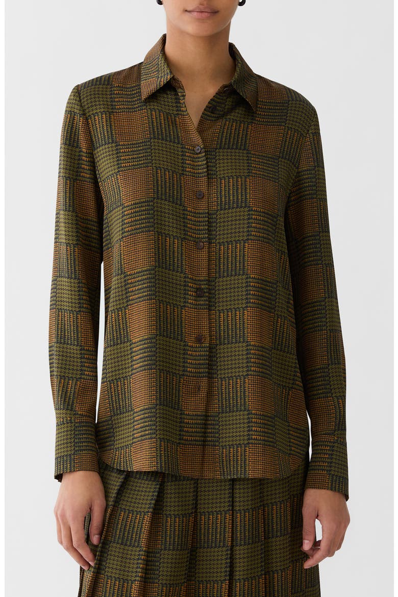 Scottie Silk Shirt, Main, color, FORESTMULTI