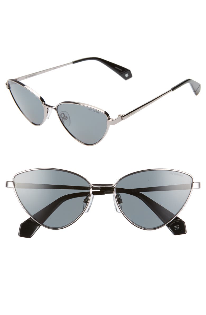 Polaroid 56mm Polarized Cat Eye Sunglasses, Main, color,