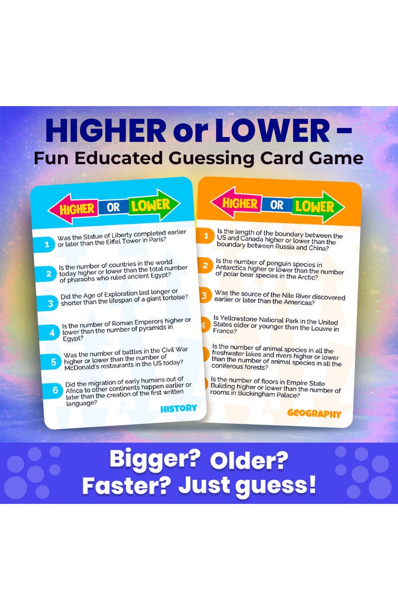 Quokka Higher or Lower Card Game for Kids and Families, Alternate, color, 4 Set