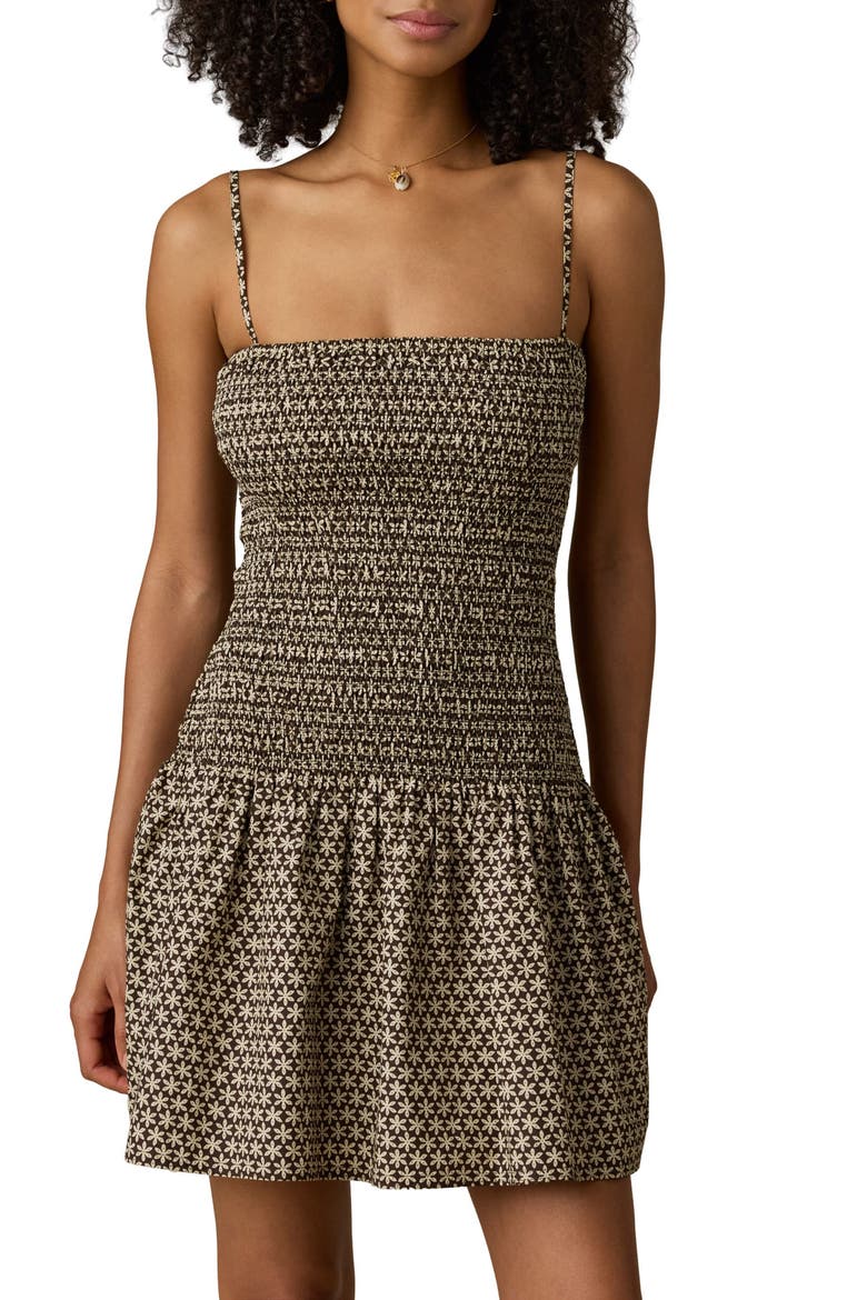 Coastal Organic Cotton Poplin Minidress, Main, color, BLOOM TRAIL FLORAL
