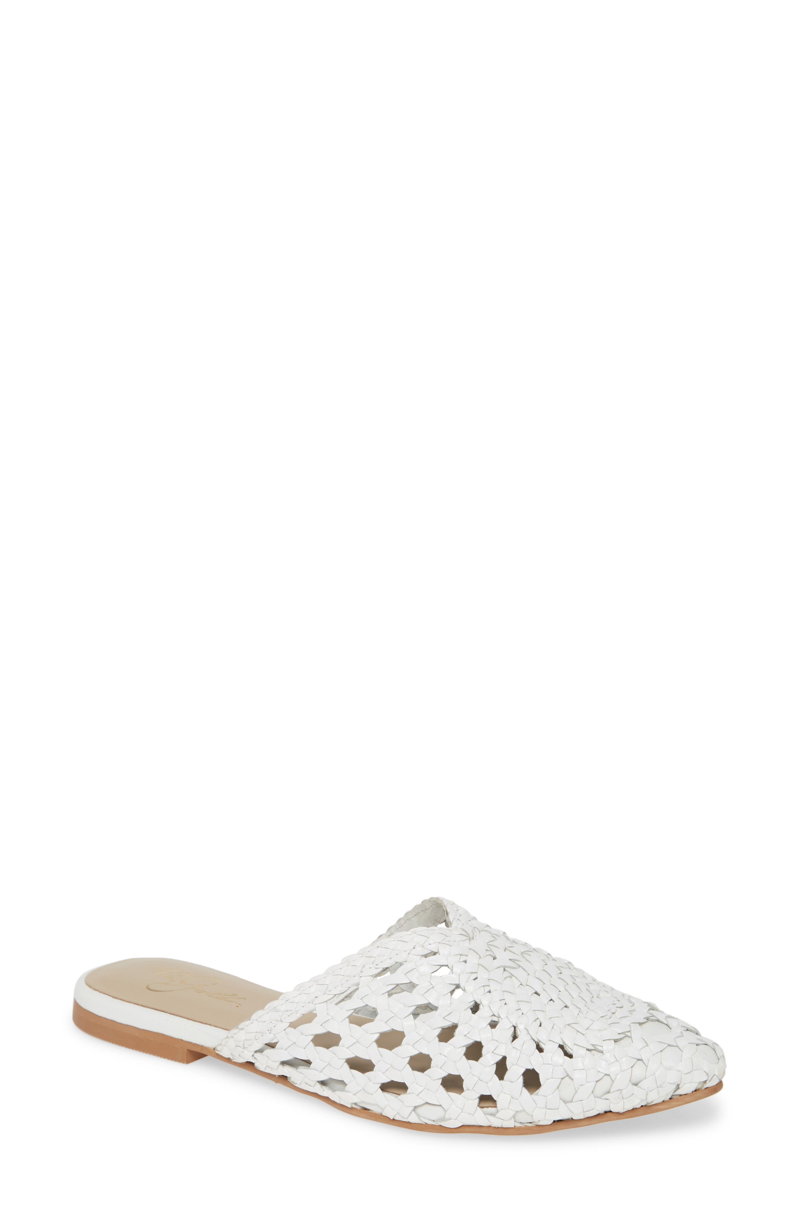 42 Gold Charmed Pointed Toe Mule, Main, color, 