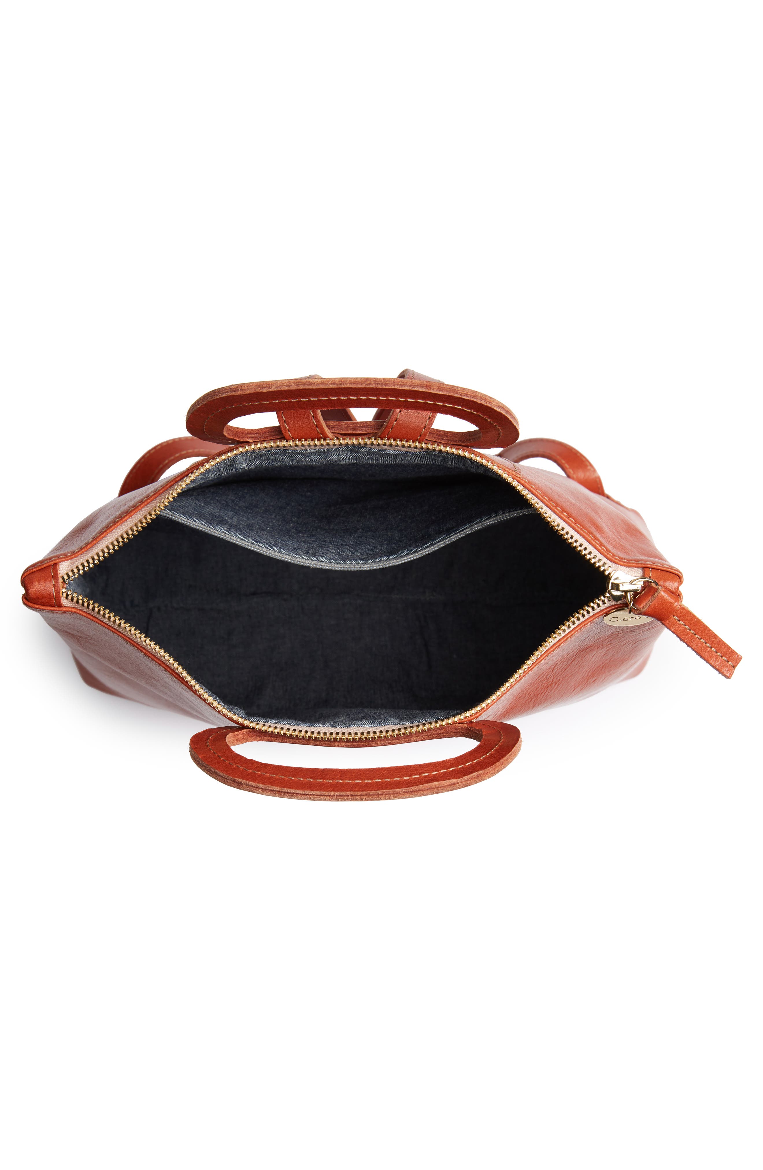 Clare V. Marcelle Leather Backpack, Alternate, color, 