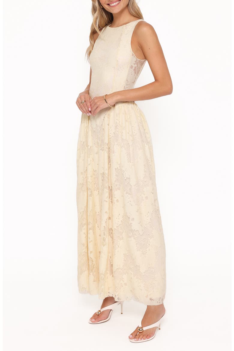 Denny Lace Sleeveless Maxi Dress, Alternate, color, BUTTER YELLOW