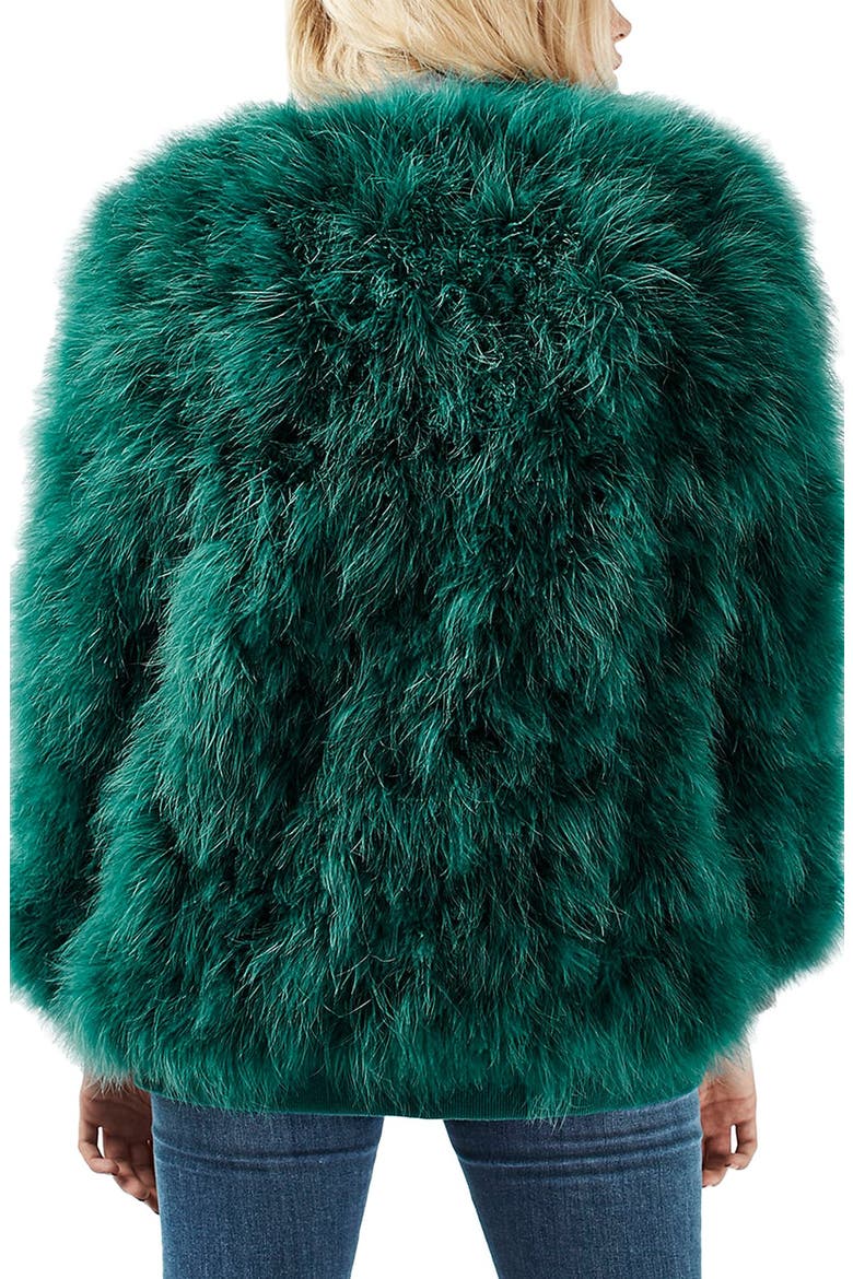 Ozzy Marabou Feather Coat, Alternate, color, GREEN