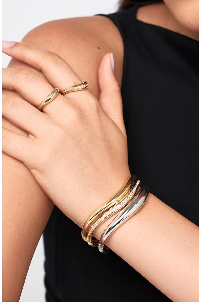 Talia Bangle Bracelet, Alternate, color, GOLD