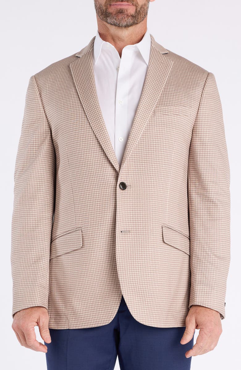 SAVILE ROW CO Houndstooth Sport Coat, Main, color, Tan