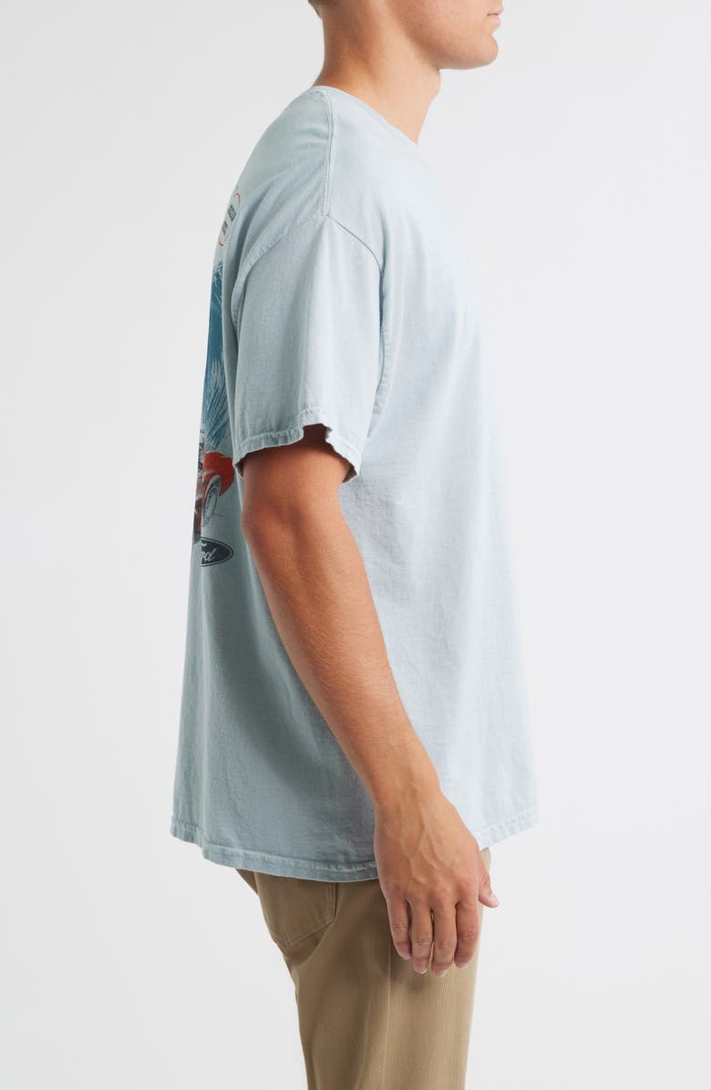 Merch Traffic Ford Mustang Logo Graphic T-Shirt, Alternate, color, Light Blue