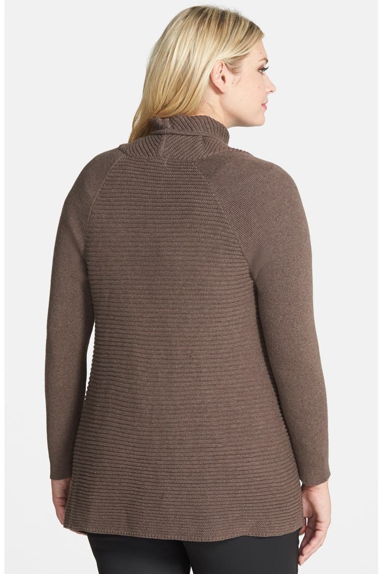 Open Front Cardigan, Alternate, color, TAUPE HEATHER