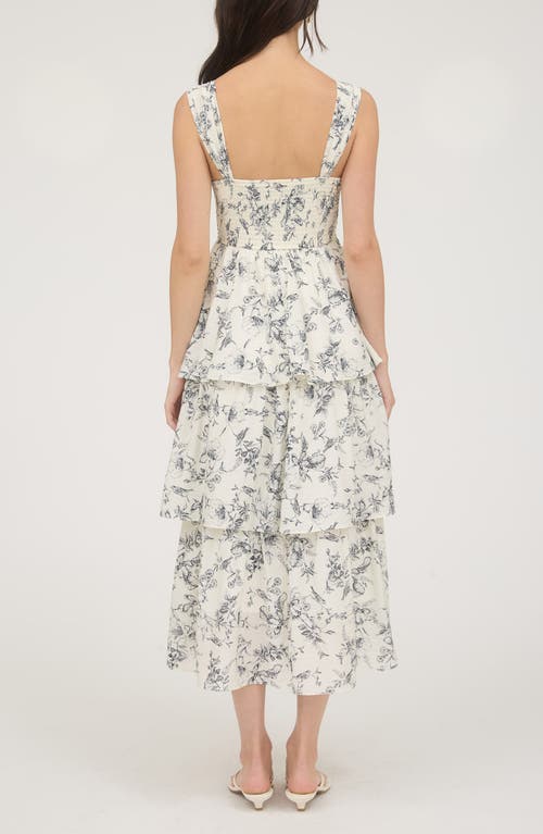 August Sky Tiered Midi Sundress