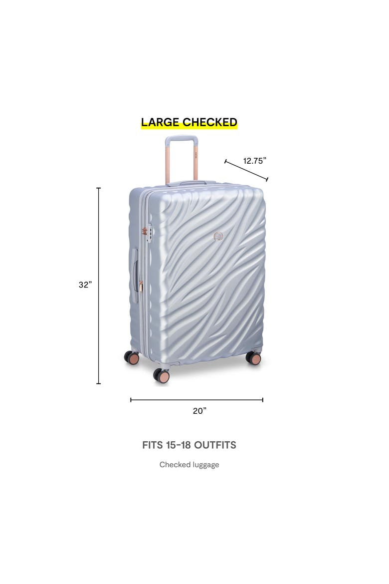 Delsey Alexis Lightweight Luggage Checked Large, Alternate, color, Platinum/Rose Gold