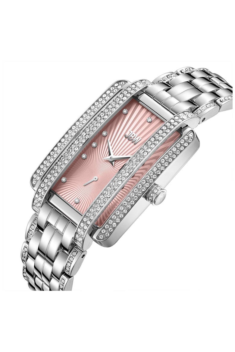 Mink Diamond Bracelet Strap Watch, 28mm, Alternate, color, STAINLESS STEEL