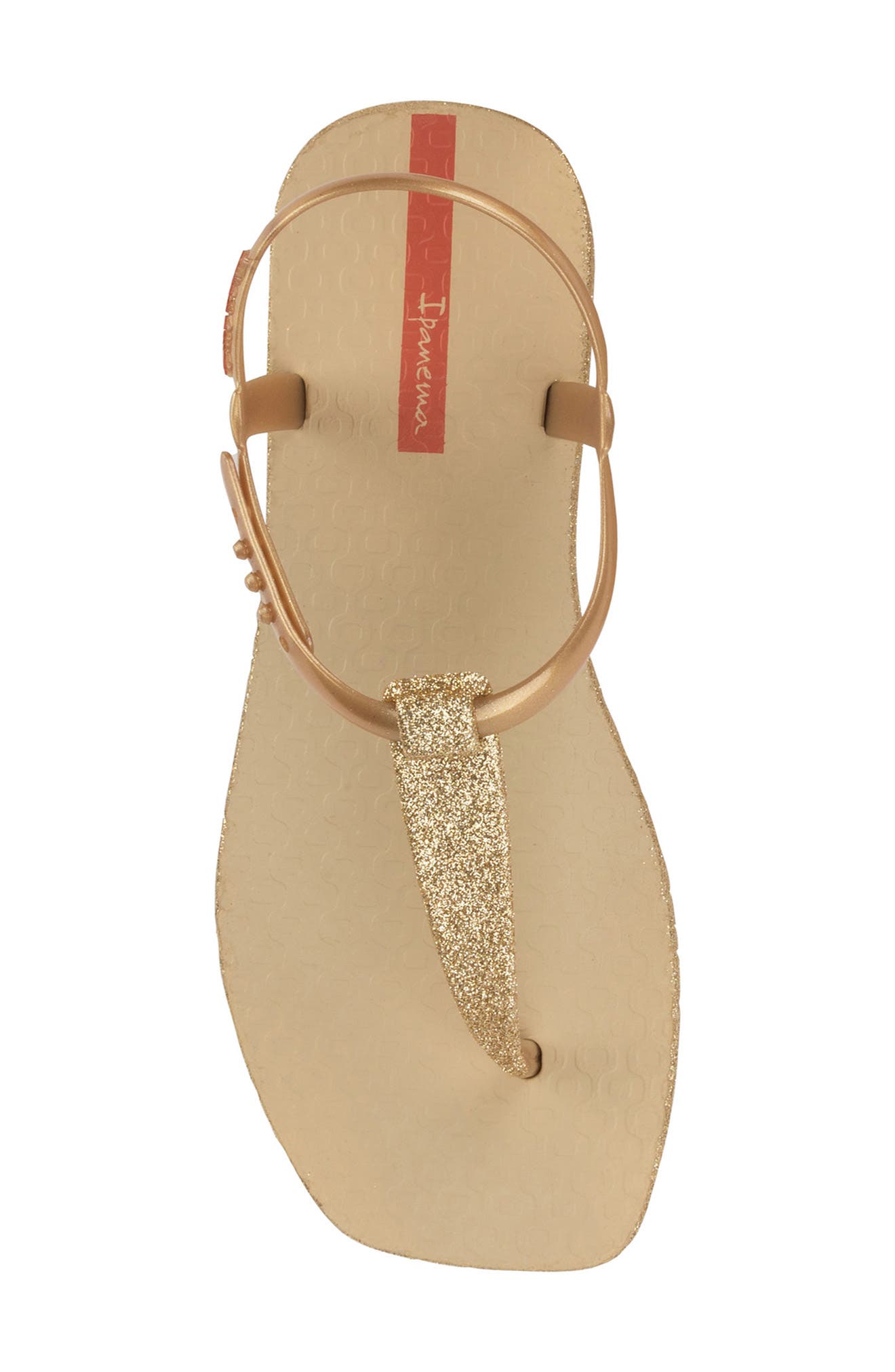 Glitter Sandal, Alternate, color, BEIGE/ GOLD