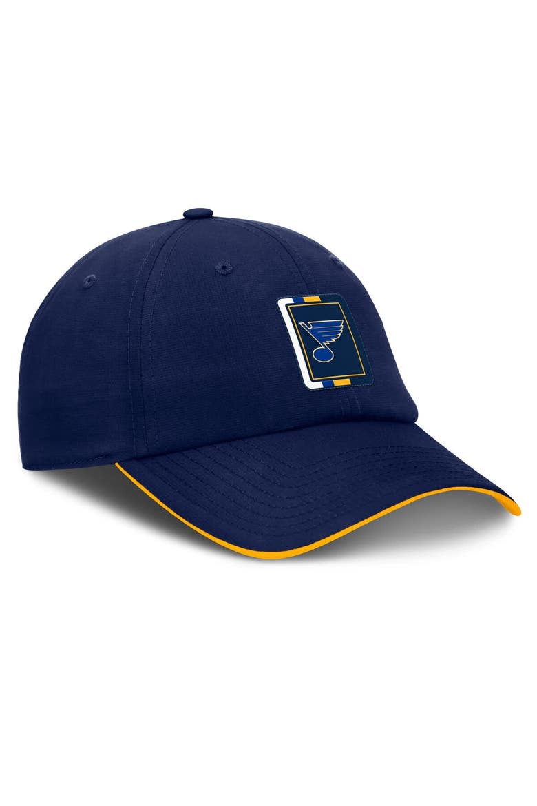 Men's Fanatics Navy/Gold St. Louis Blues Authentic Pro Ripstop Adjustable Hat, Alternate, color, Navy