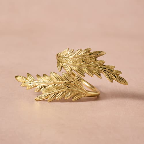 Ten Thousand Villages Tanvi Wheat Napkin Rings In Gold