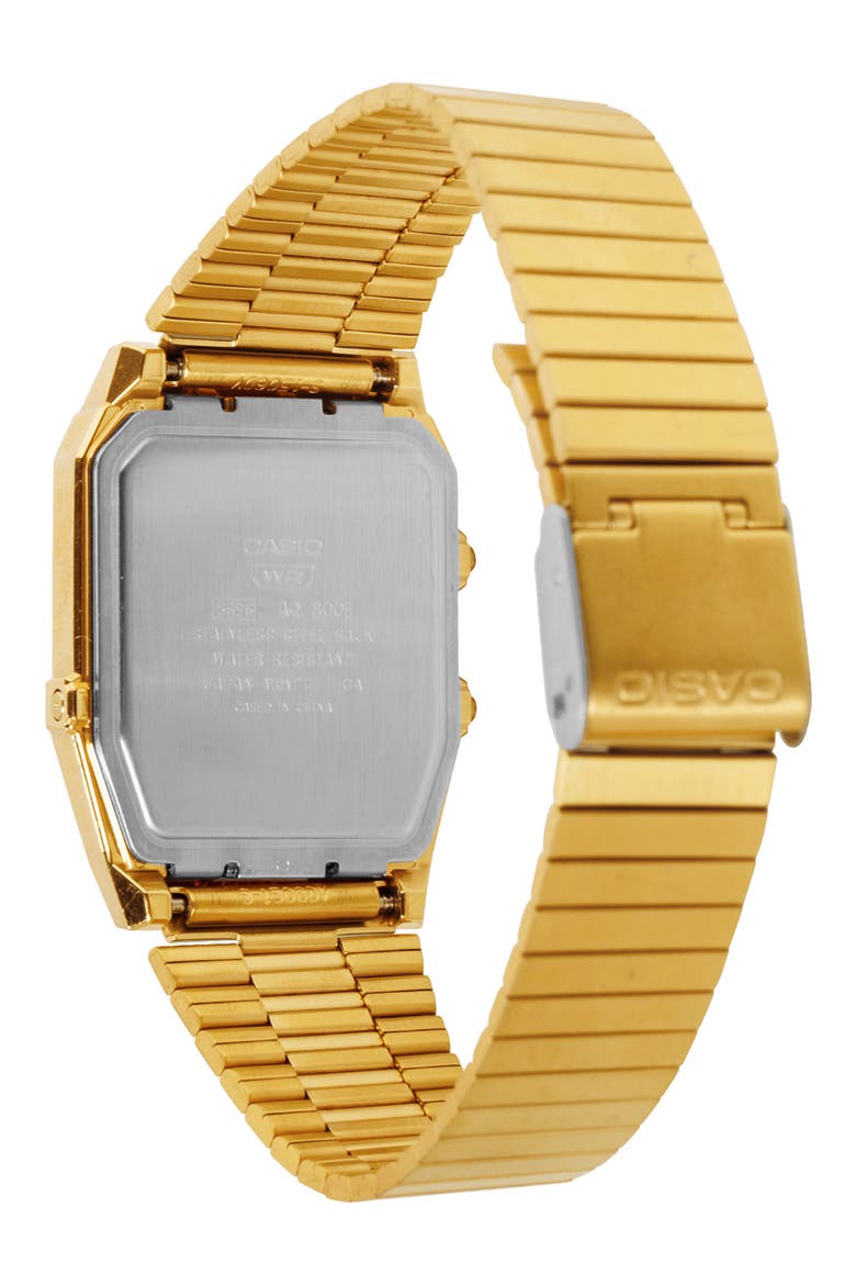 Vintage Analog/Digital Bracelet Watch, 40.7mm × 32.1mm, Alternate, color, GOLD