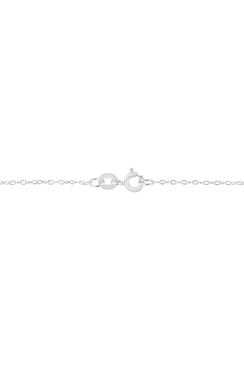 AGS Certified 10K White Gold 1/3 Cttw Bezel Set Diamond Solitaire Pendant Necklace, Alternate, color, White