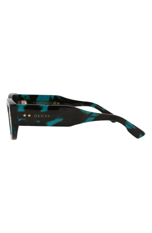 Gucci Eyewear Rectangular Frame Sunglasses In Havana Havana Grey