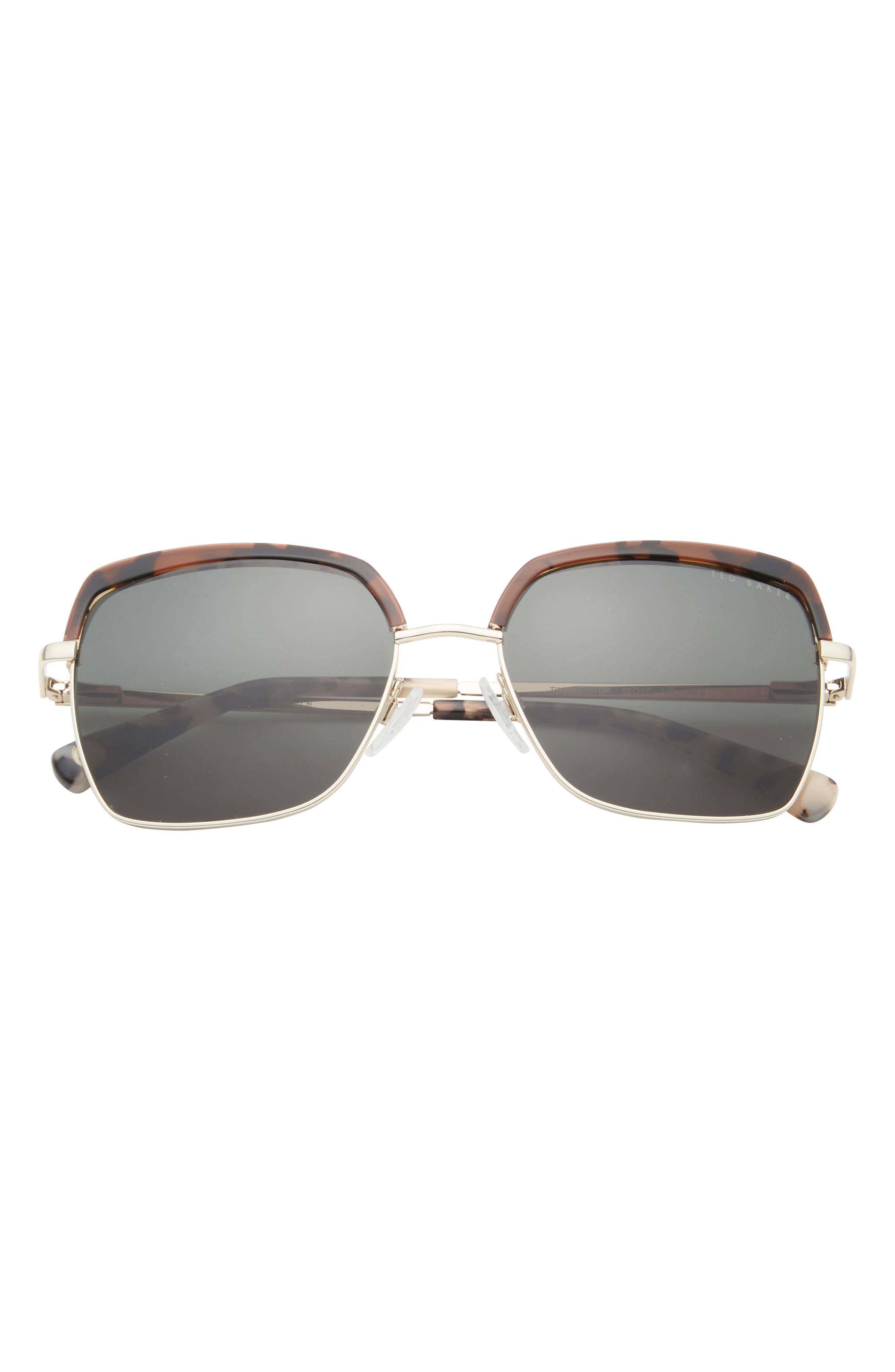 Ted Baker London 55mm Square Sunglasses