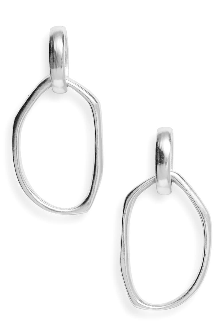 Hoop Earrings, Main, color, SILVER