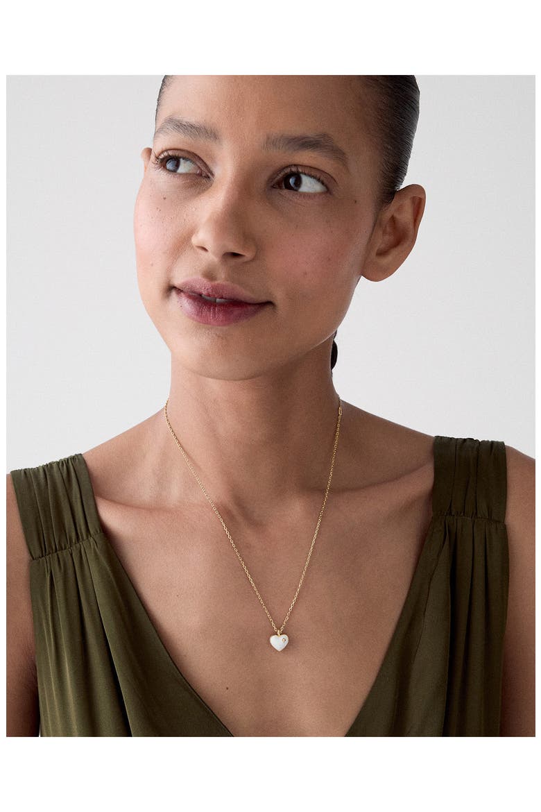 Heart Pendant Necklace, Alternate, color, WHITE
