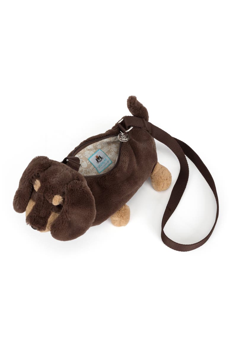 Kids' Otto Sausage Dog Shoulder Bag, Alternate, color, BROWN