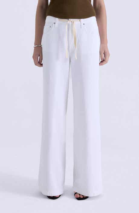 Jadyn Drawstring Mid Rise Palazzo Jeans